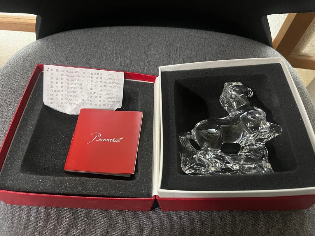 Baccarat クリスタル 干支 馬 ホース 箱付き