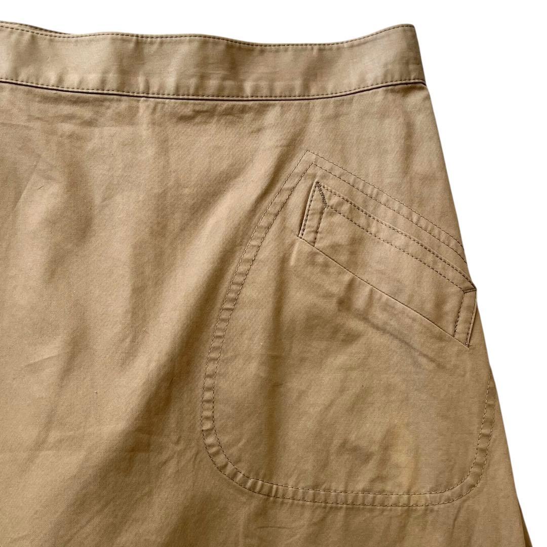 ジュンヤワタナベ チノ キュロット巻きスカート S ベージュ AD2016