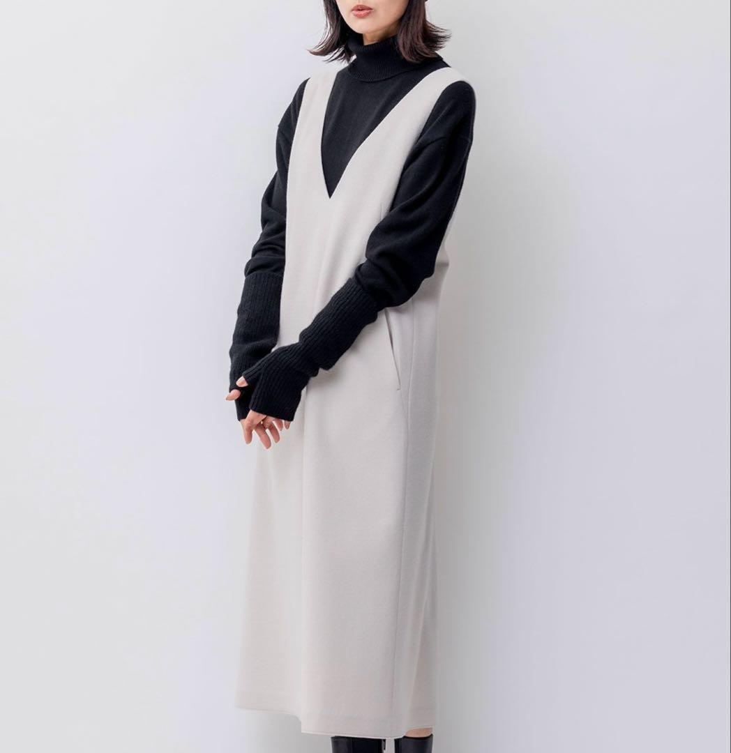 【美品】23区 ウールミルドジャージー ジャンパースカート23AW 重ね着 人気