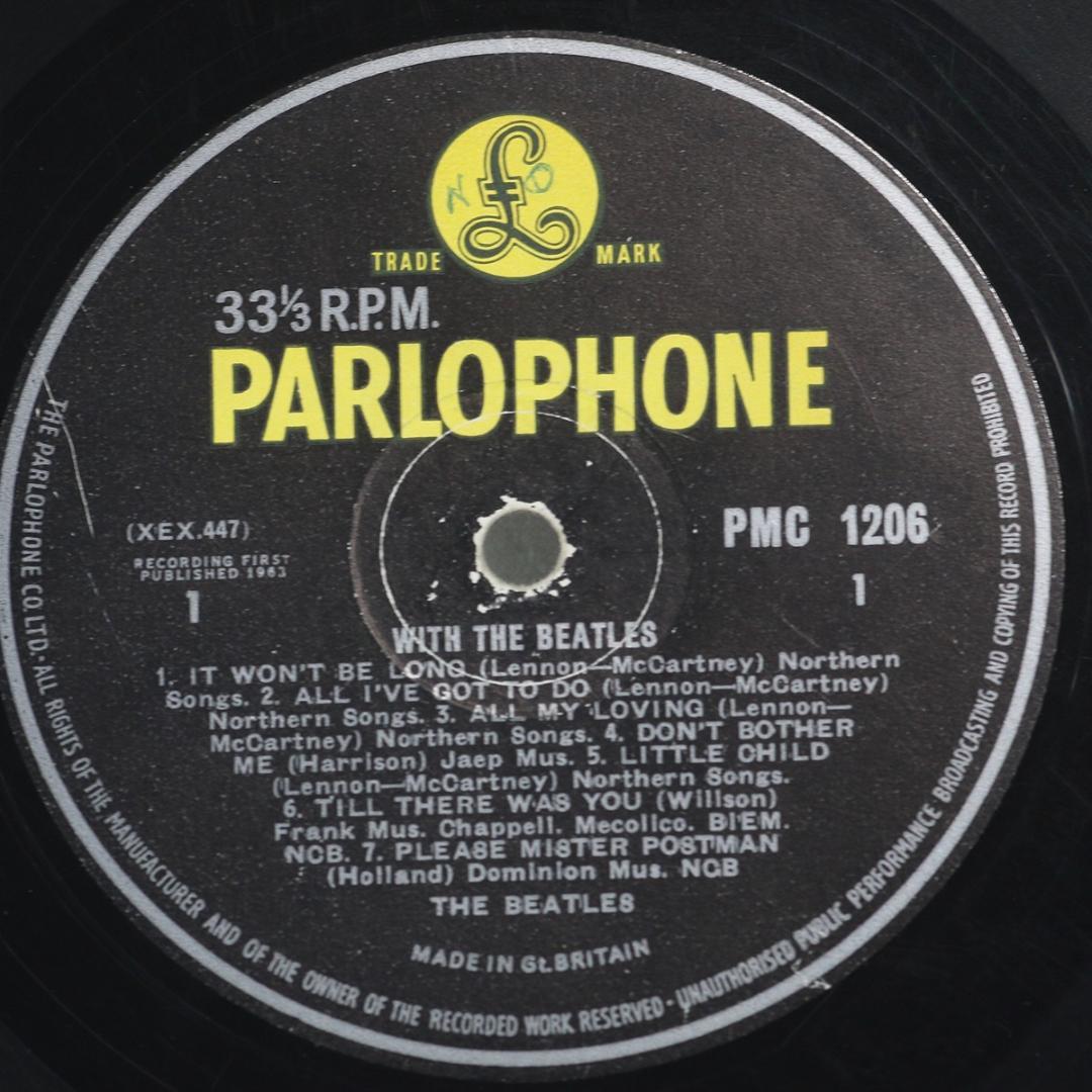 英LP With The Beatles UKオリジ 1960年代後期の再プレス