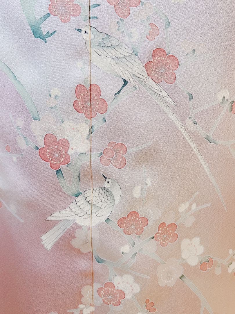 美品　訪問着　一つ紋　フルセット　裄66 加賀友禅 卒業式　入学式　M S 鳥