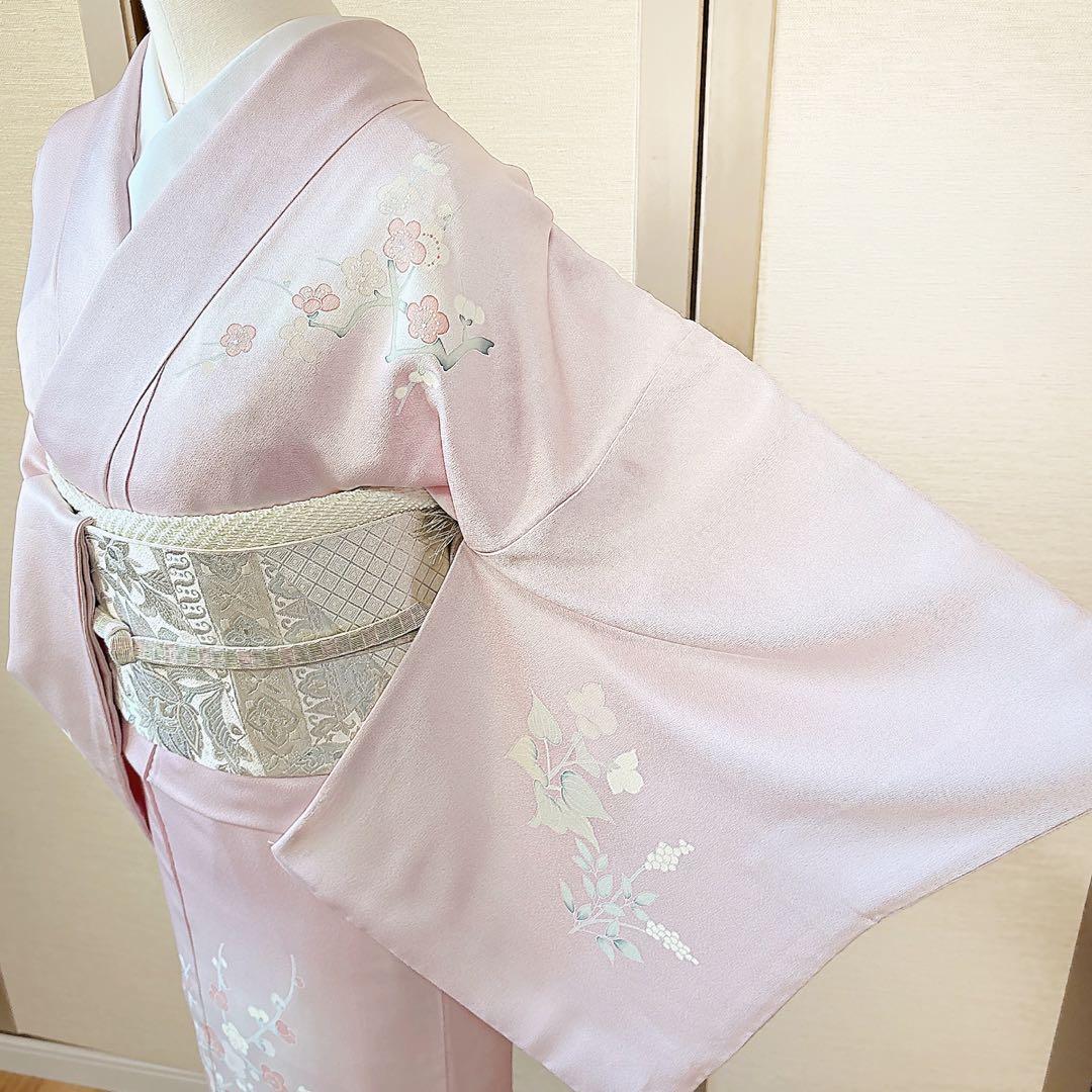 美品　訪問着　一つ紋　フルセット　裄66 加賀友禅 卒業式　入学式　M S 鳥