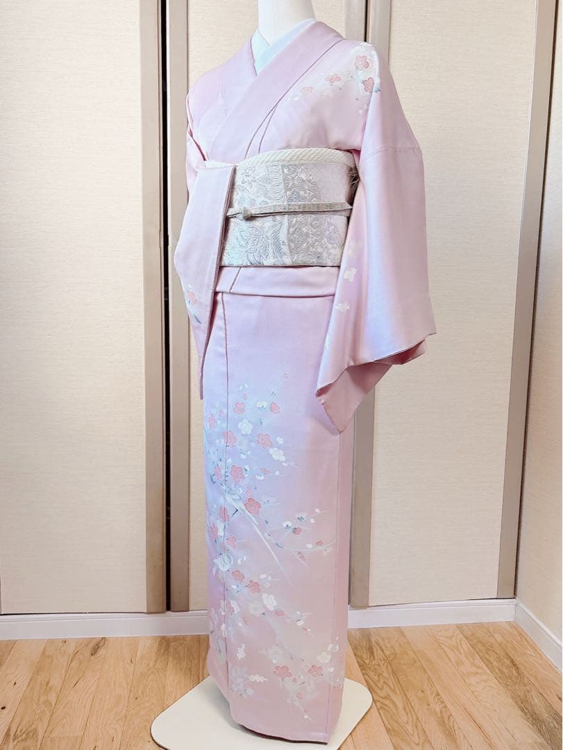 美品　訪問着　一つ紋　フルセット　裄66 加賀友禅 卒業式　入学式　M S 鳥