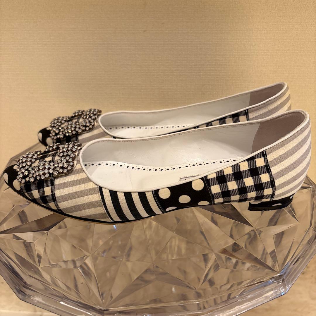 さっく様　マノロブラニク HANGISI ハンギシ フラット　パンプス 36