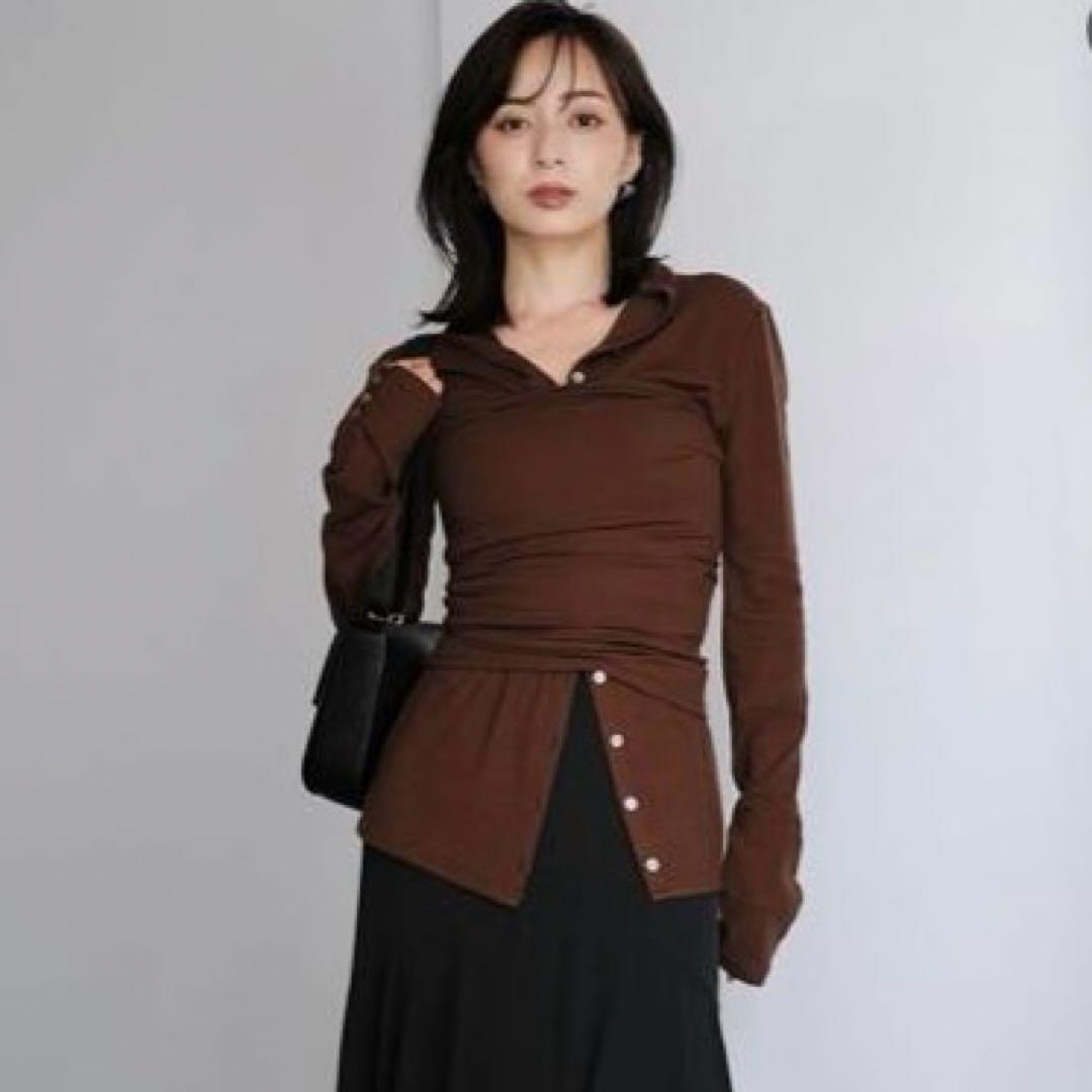 未使用❤️ anuans アニュアンス　テンセルウールレイヤーカット トップス