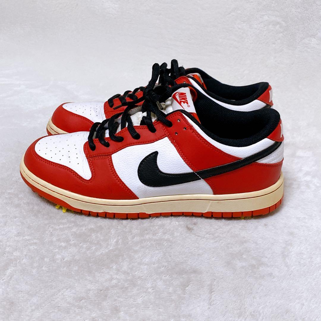 希少　ナイキ　ダンクロー　シカゴ　ゴルフシューズ　27.5cm　レッド　ホワイト