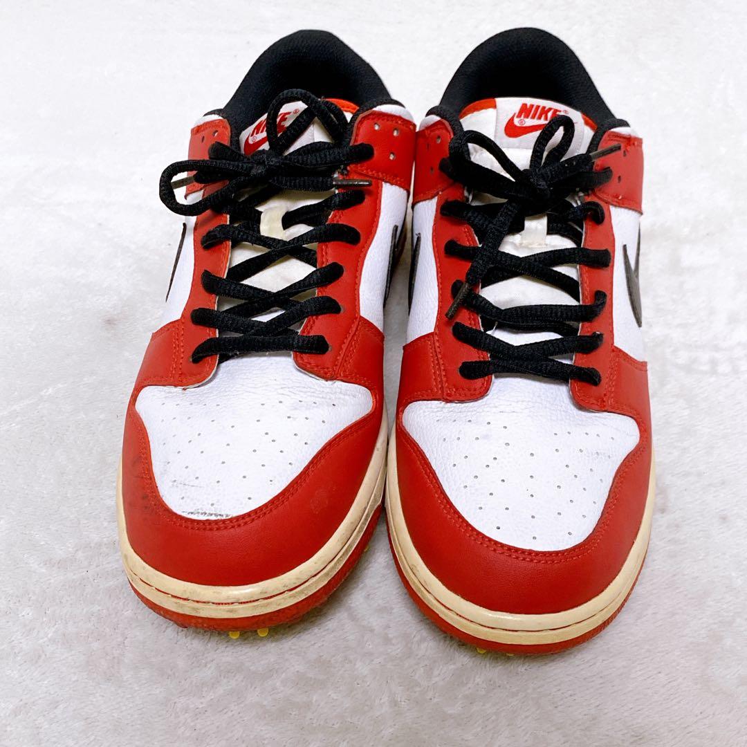 希少　ナイキ　ダンクロー　シカゴ　ゴルフシューズ　27.5cm　レッド　ホワイト