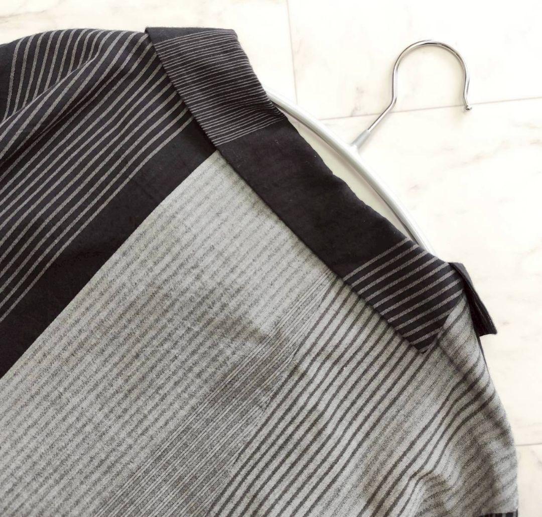 慈雨 ジウ 総柄 変形 アシンメトリー フレア ロング ワンピース