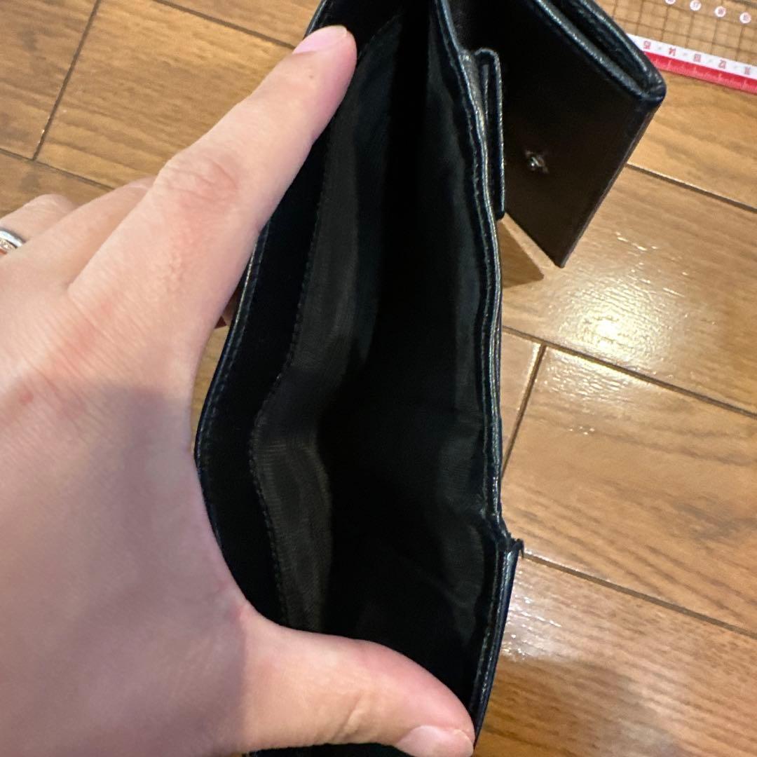 【美品‼️】PRADA ブラックレザー 三つ折り財布