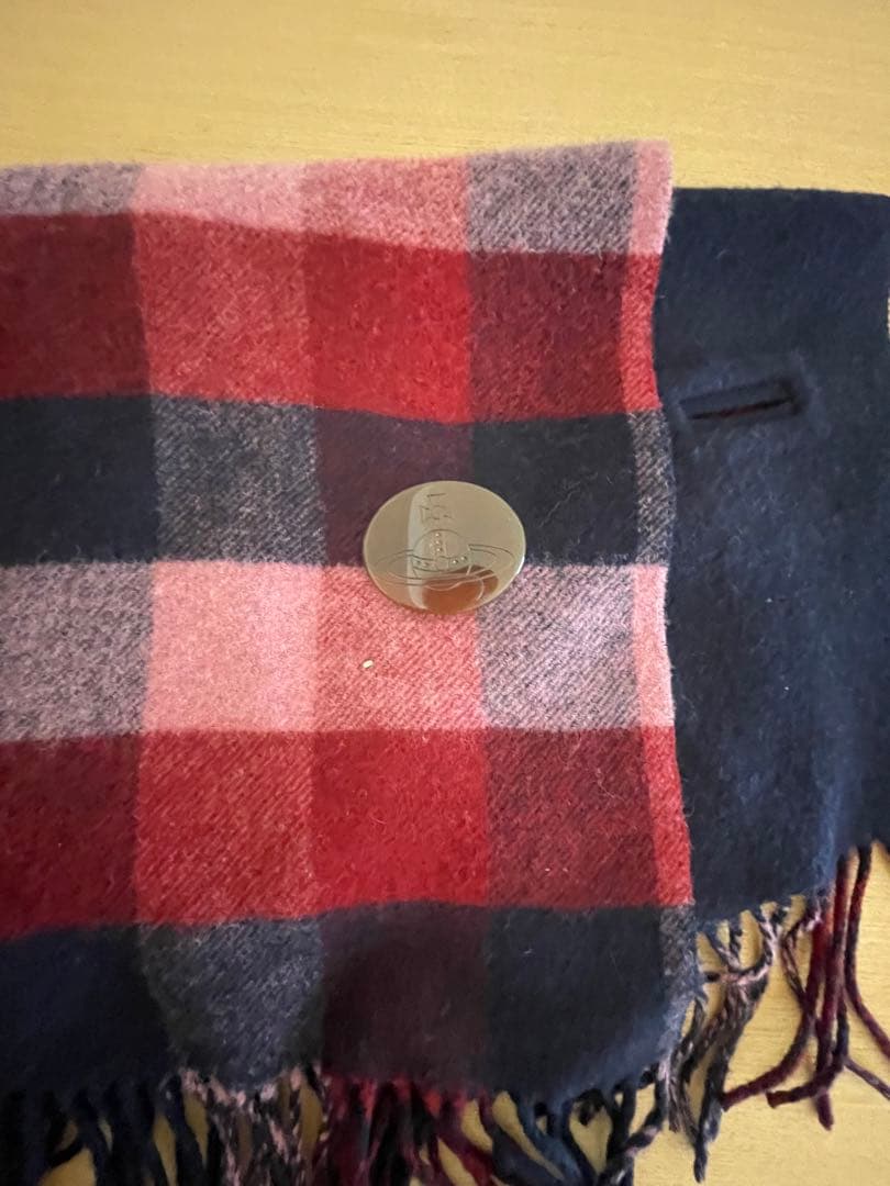 チェック柄マフラー ウール ヴィヴィアン