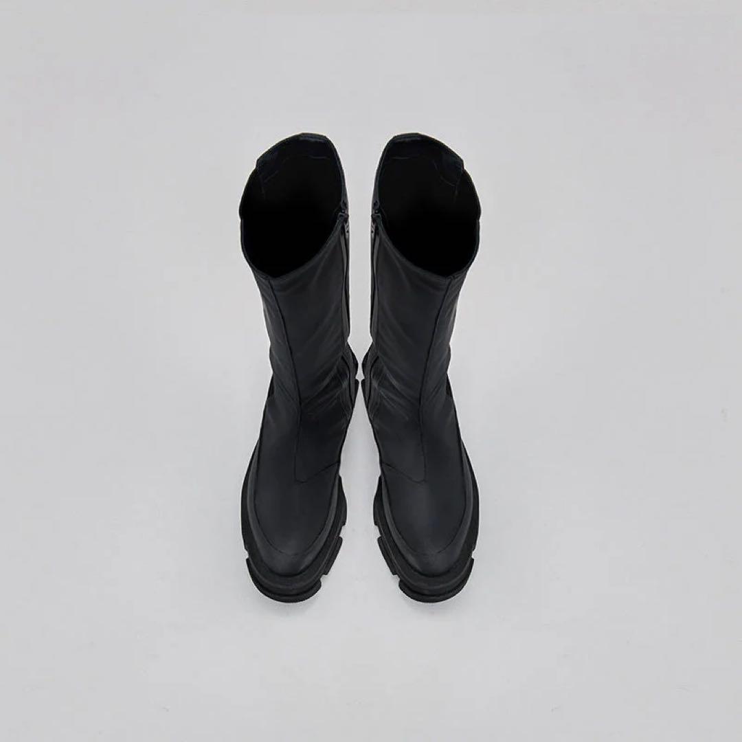 靴 both - GAO PLATFORM KNEE BOOTS-BLACK
