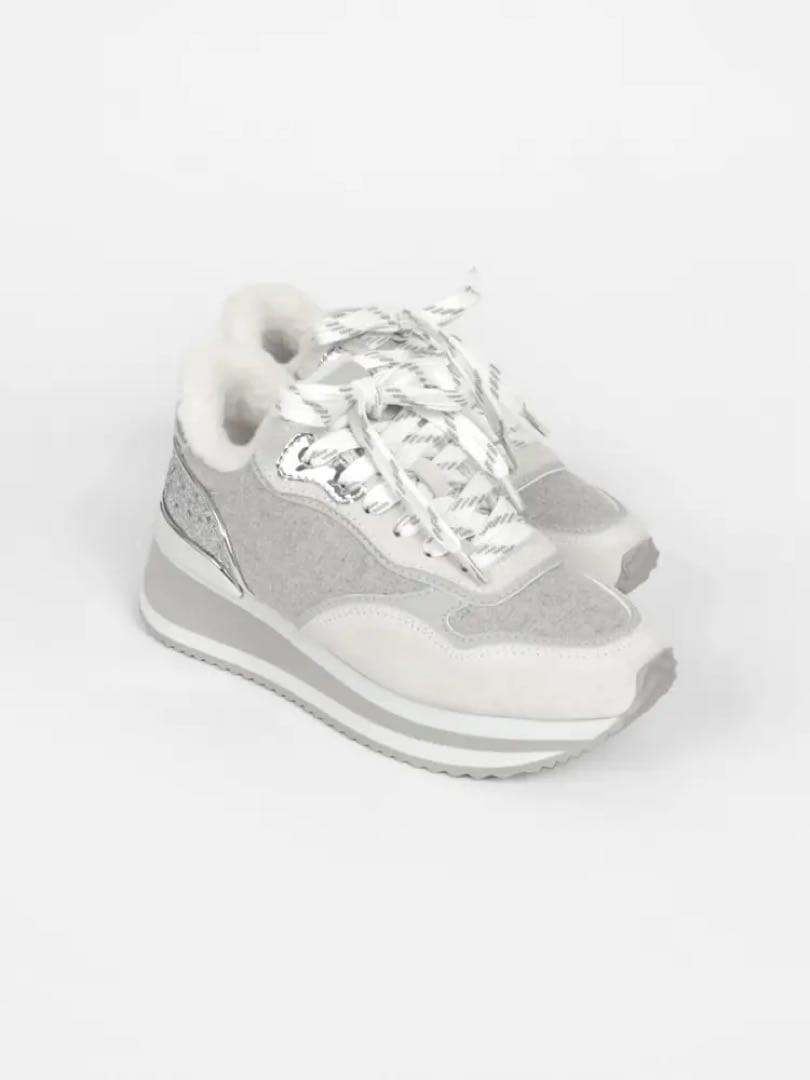 クラリスさま専用ウェッジソールグリッタースニーカー　スポーツサンダル２点セット