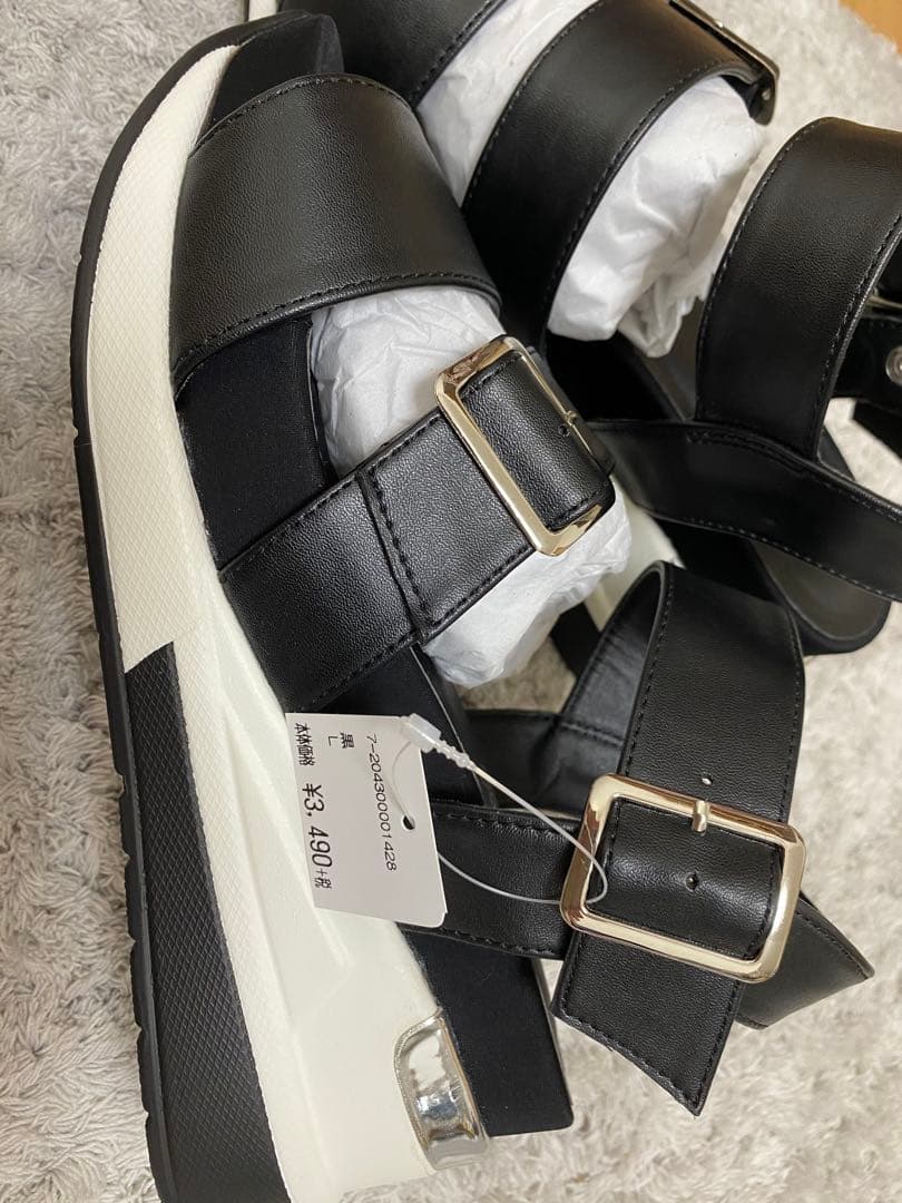 クラリスさま専用ウェッジソールグリッタースニーカー　スポーツサンダル２点セット