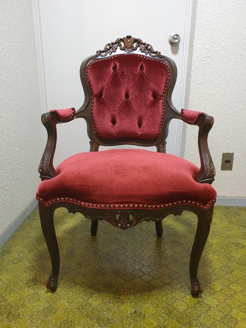 アンティーク チェア イス 椅子 ロココ調家具 猫脚 レトロ いす ③