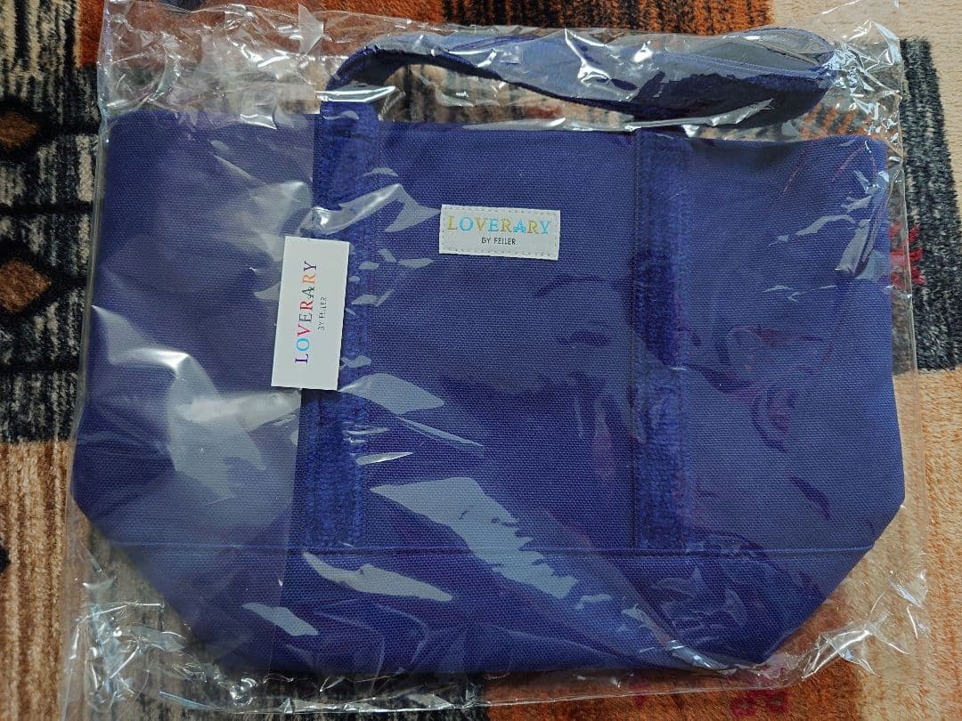 ラブラリーバイフェイラー　オールドテディ ワッペントートバッグ ネイビー 小