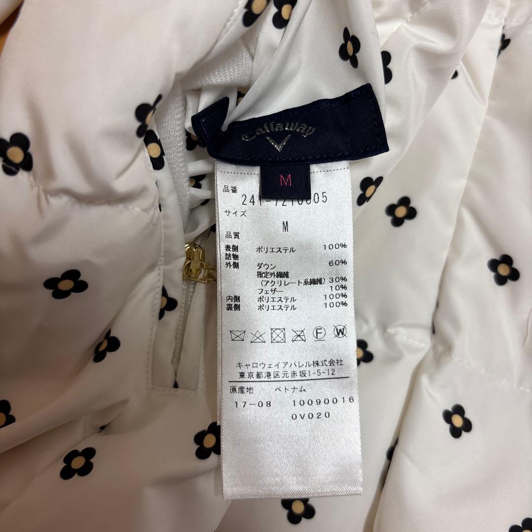Callaway ダウンジャケット ホワイト 花柄　リバーシブル