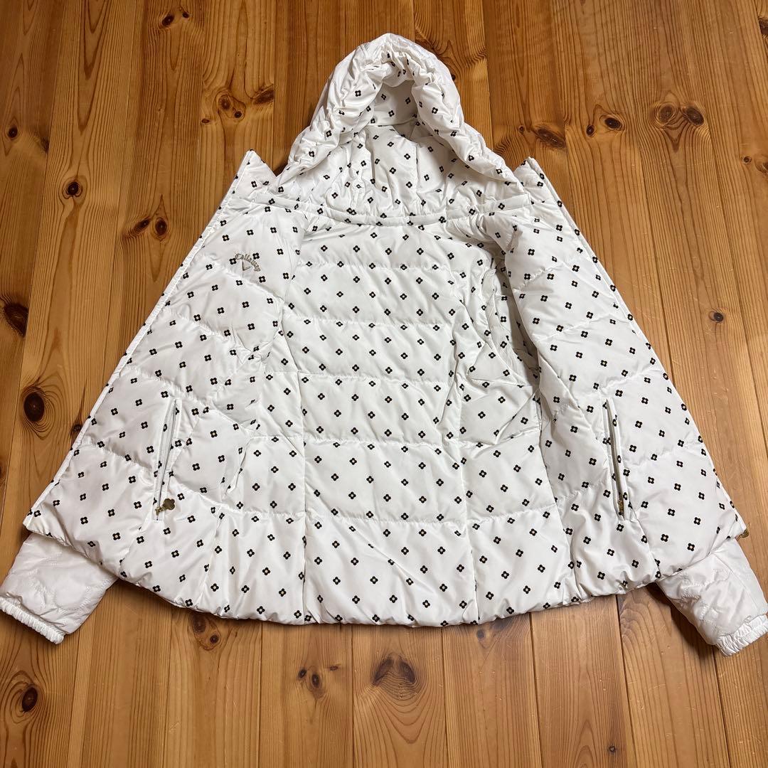 Callaway ダウンジャケット ホワイト 花柄　リバーシブル