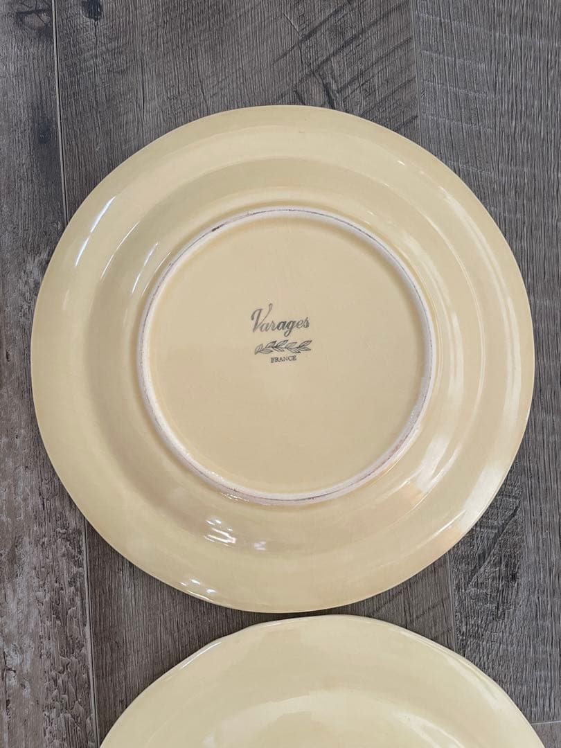 Varages ヴァラージュ フランス アンティーク花リムサラダプレート セット