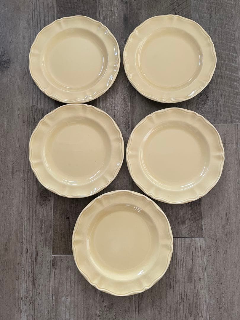 Varages ヴァラージュ フランス アンティーク花リムサラダプレート セット