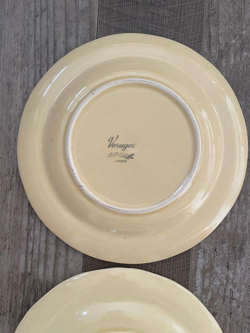Varages ヴァラージュ フランス アンティーク花リムサラダプレート セット