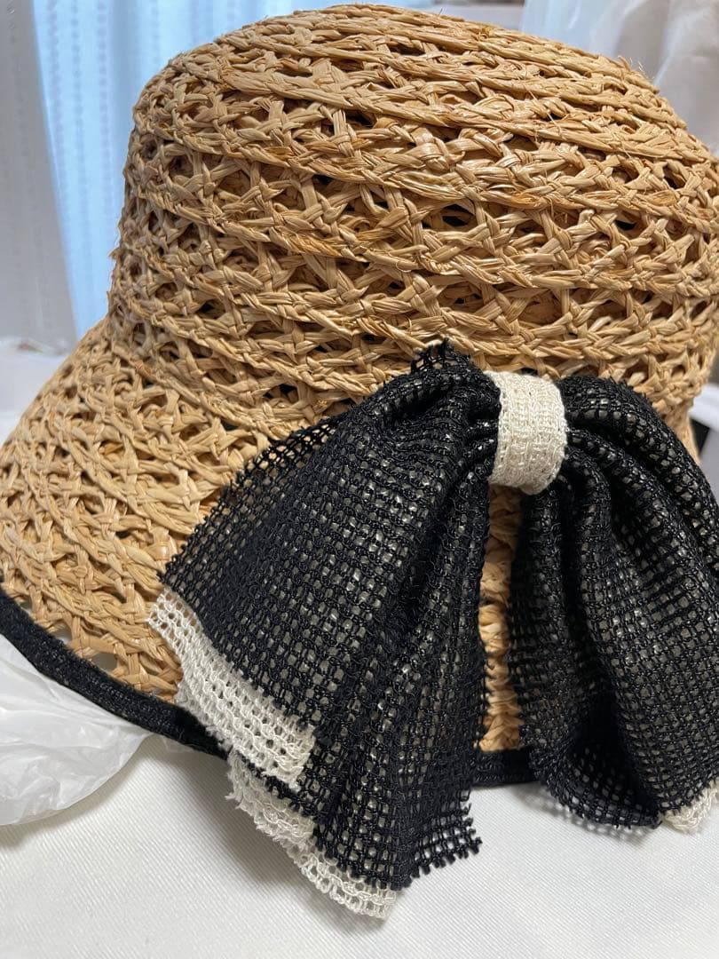 ✨新品未使用タグ付き　CA4LAカシラ　ラフィア　リボンハット