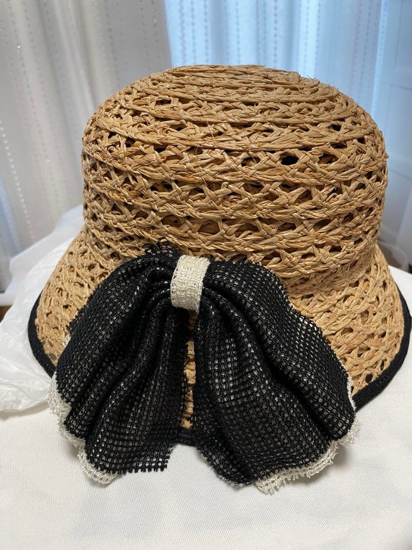 ✨新品未使用タグ付き　CA4LAカシラ　ラフィア　リボンハット