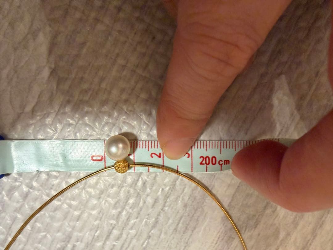 K18 ゴールド ネックレス 真珠　チョーカー