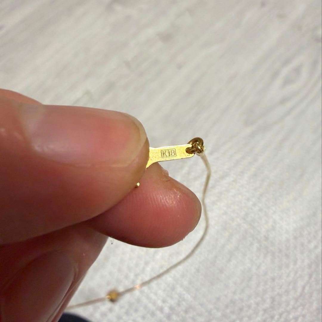 K18 ゴールド ネックレス 真珠　チョーカー