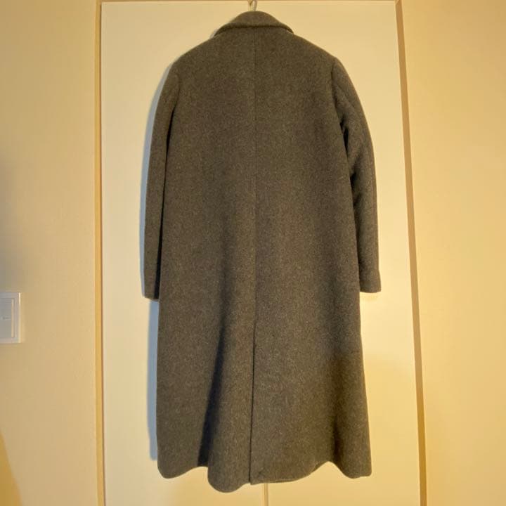 STYLE DELI ダブルボタンロングチェスターコート（S,ダークグレー）