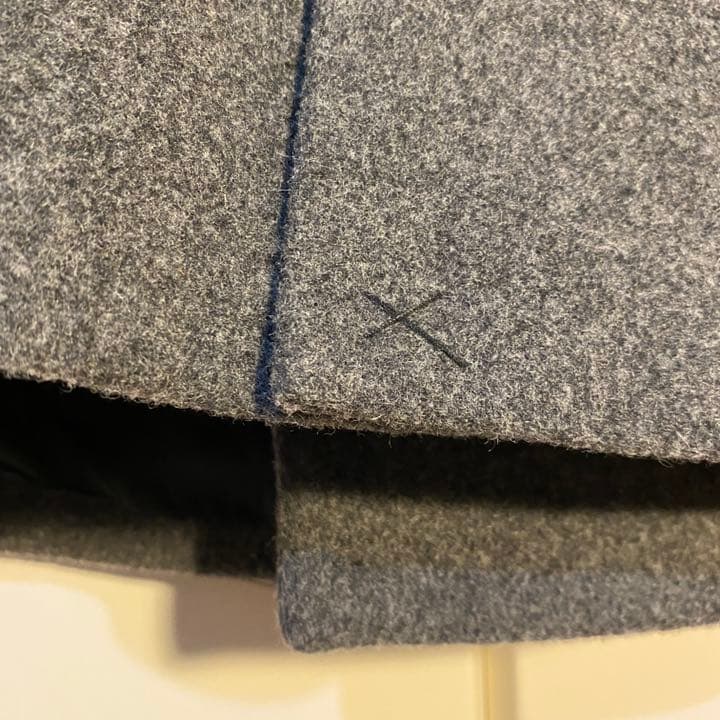 STYLE DELI ダブルボタンロングチェスターコート（S,ダークグレー）