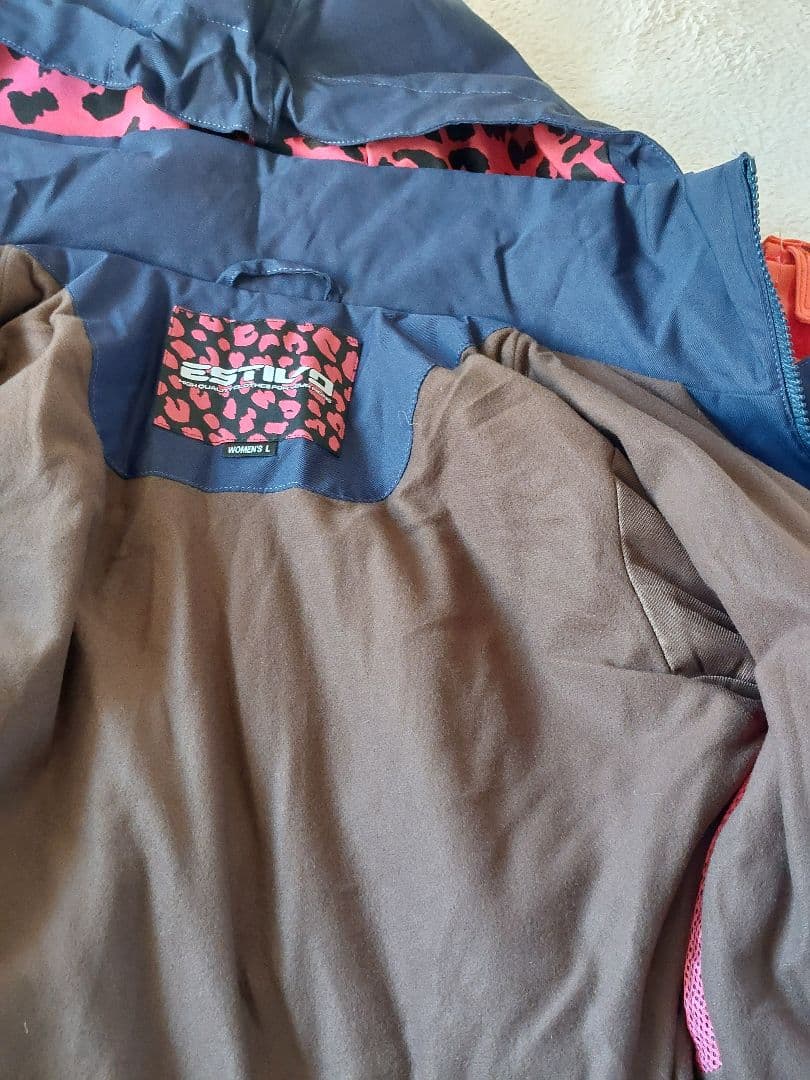 ネイビー/ピンク スノーボードウェアセット　Lサイズ