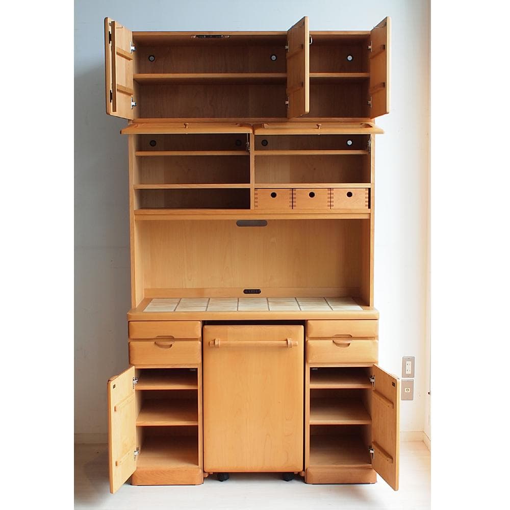 未使用品 起立木工 「フィオナ」 キッチンボード 120cm アルダー材