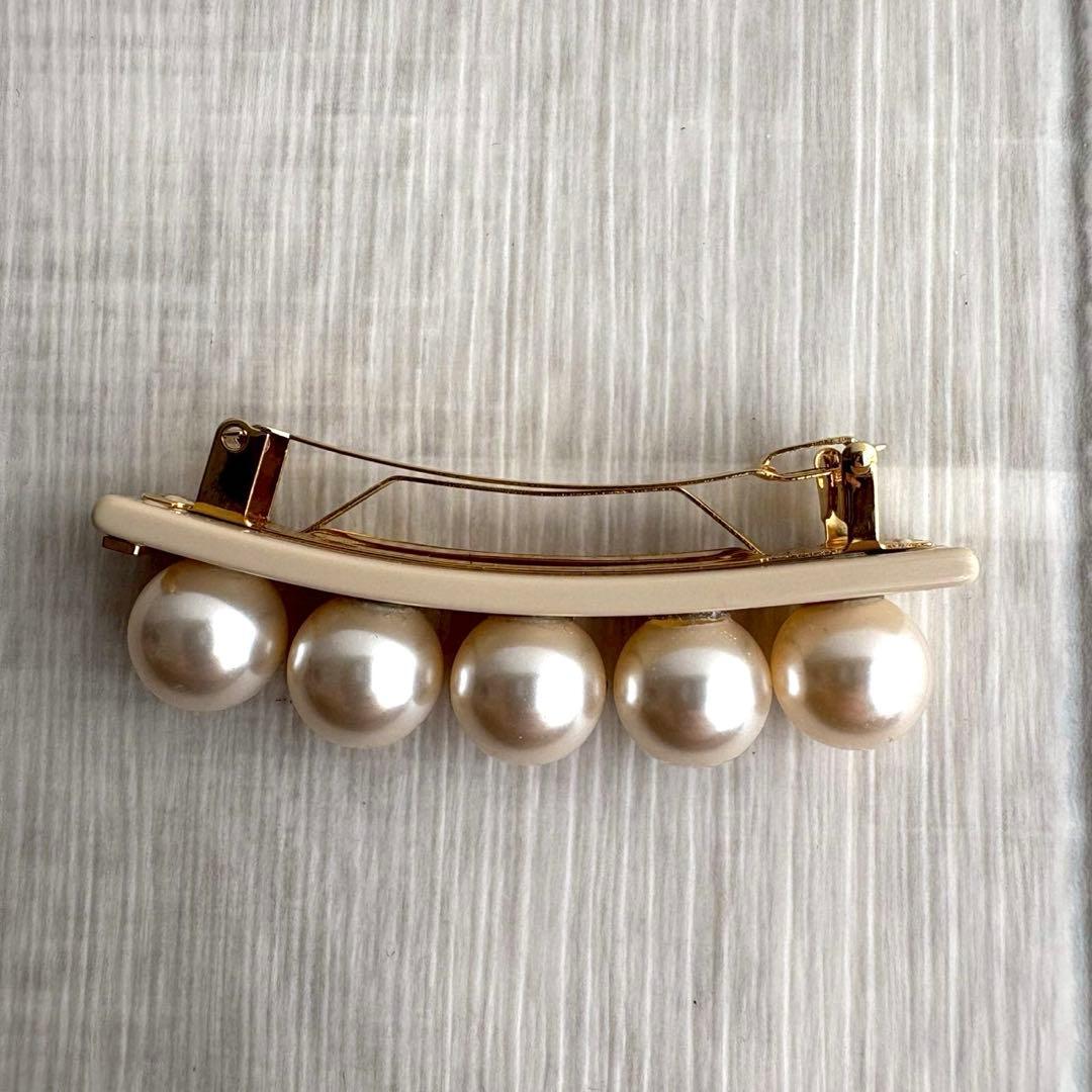 Alexandre de Paris パールライン バレッタ 大玉 真珠