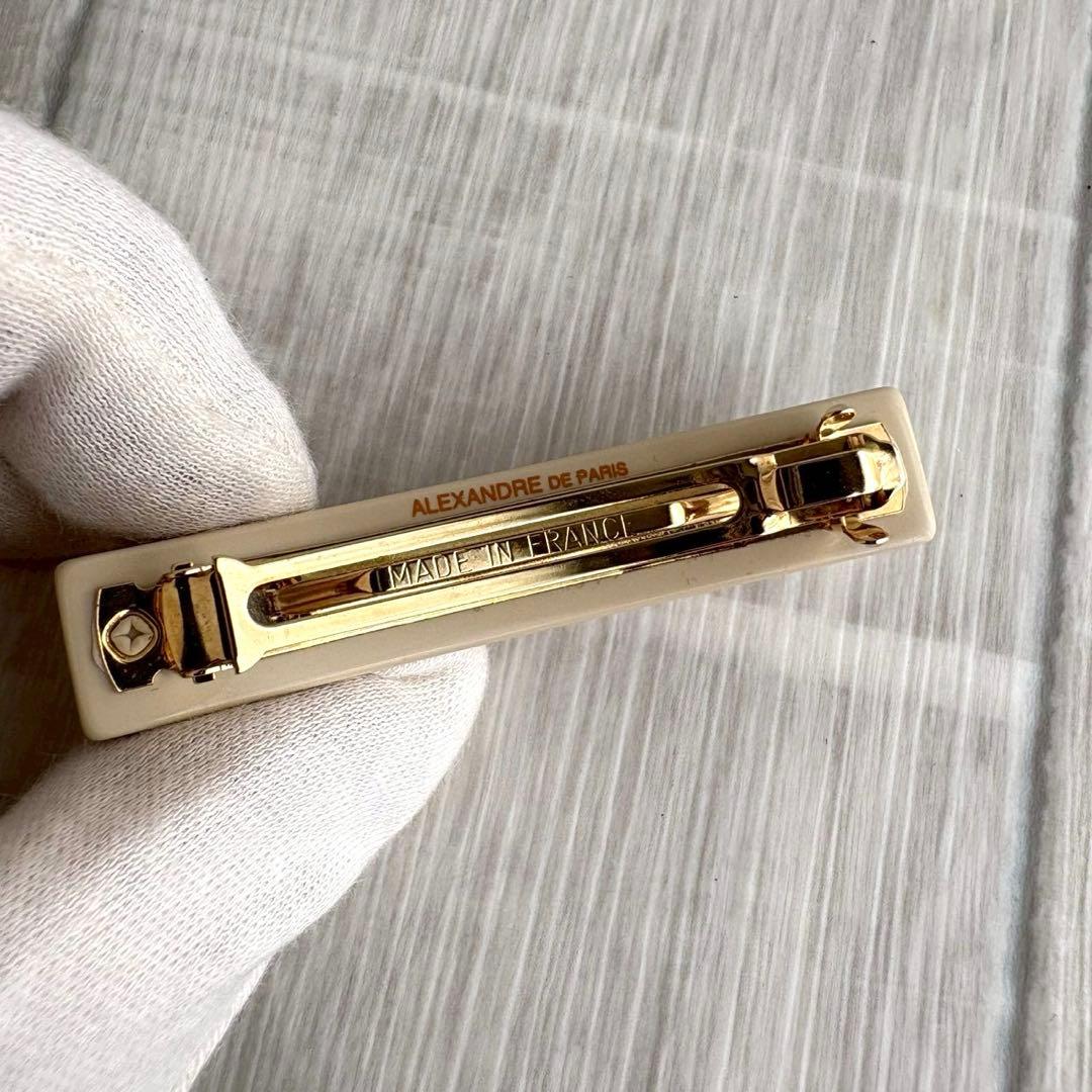 Alexandre de Paris パールライン バレッタ 大玉 真珠