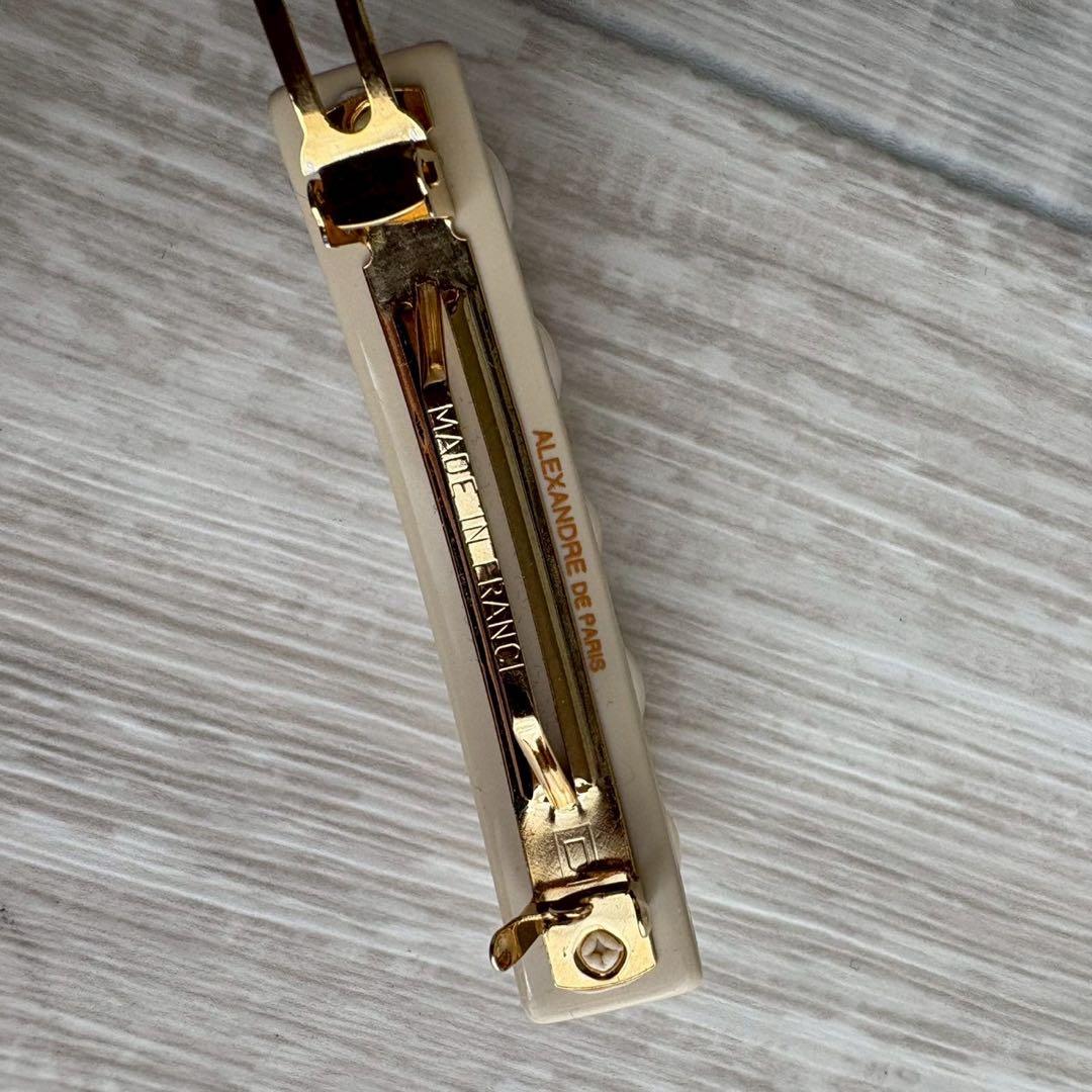 Alexandre de Paris パールライン バレッタ 大玉 真珠