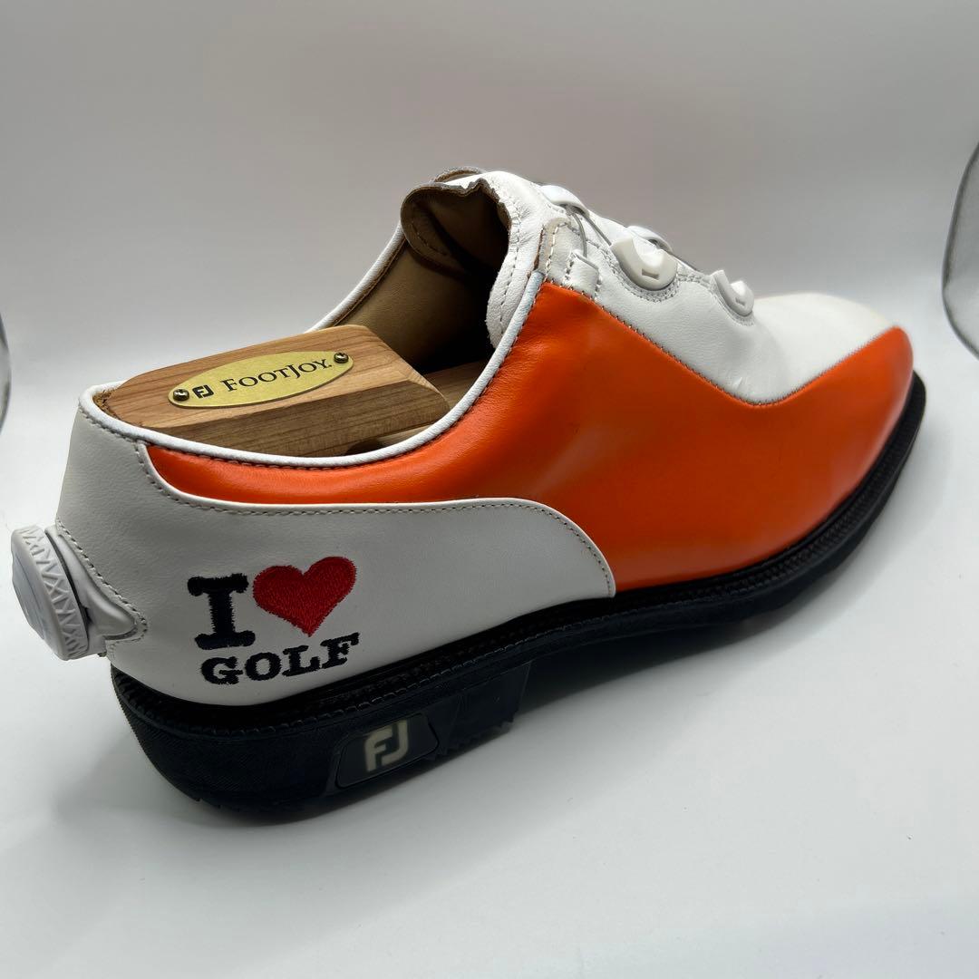cgyxh878フットジョイ ICON ゴルフシューズ ホワイトオレンジ