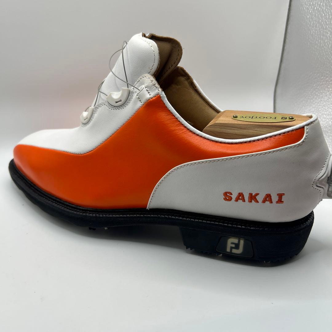 cgyxh878フットジョイ ICON ゴルフシューズ ホワイトオレンジ