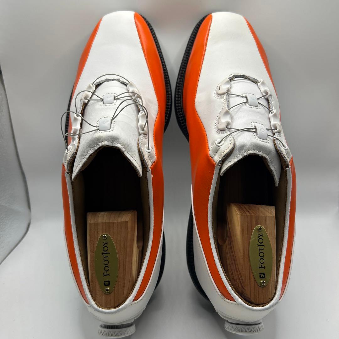 cgyxh878フットジョイ ICON ゴルフシューズ ホワイトオレンジ