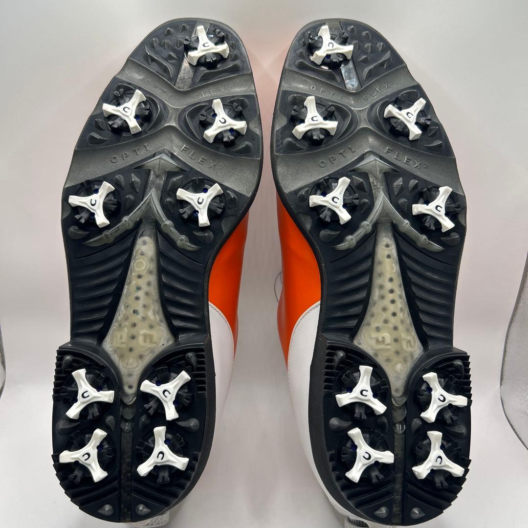 cgyxh878フットジョイ ICON ゴルフシューズ ホワイトオレンジ