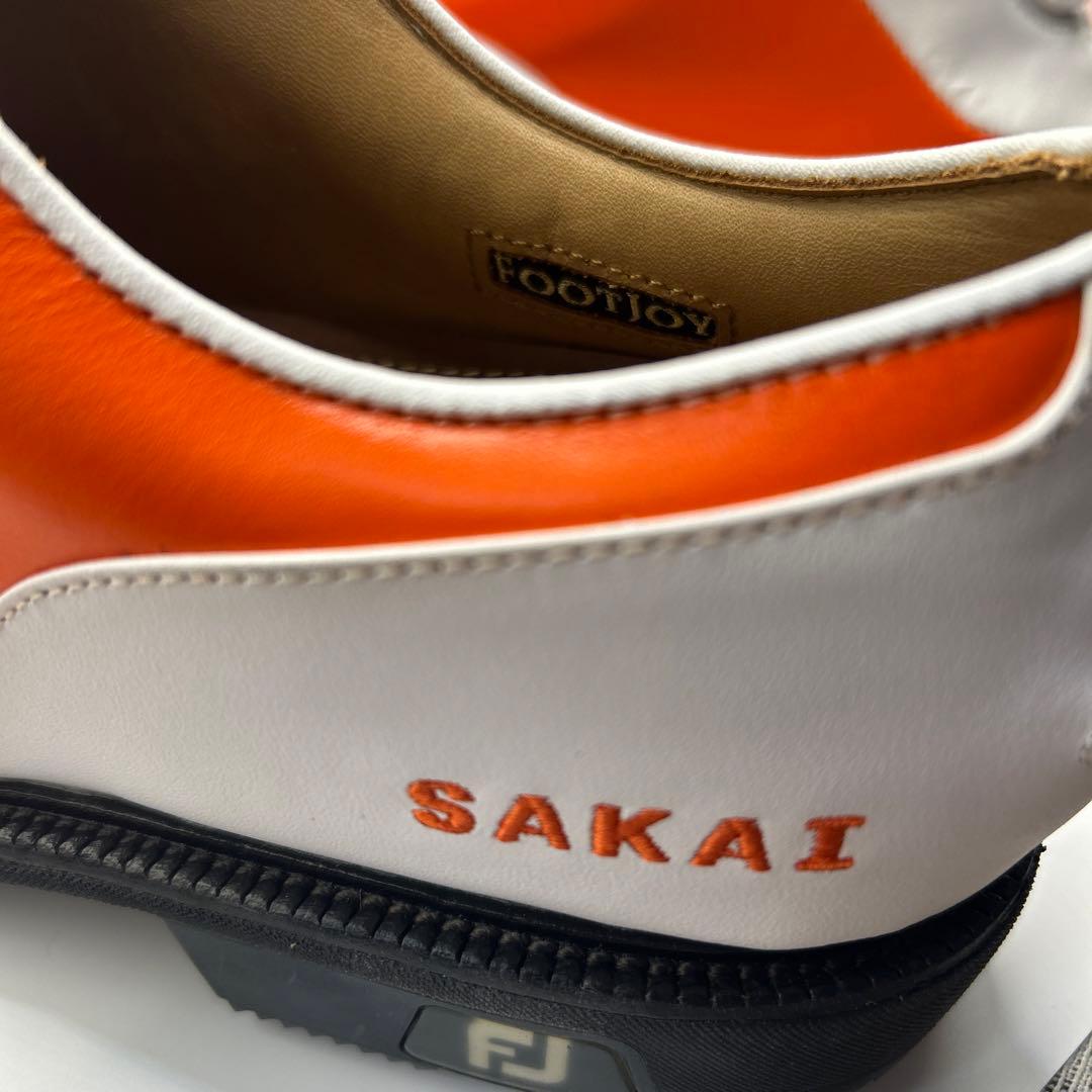 cgyxh878フットジョイ ICON ゴルフシューズ ホワイトオレンジ