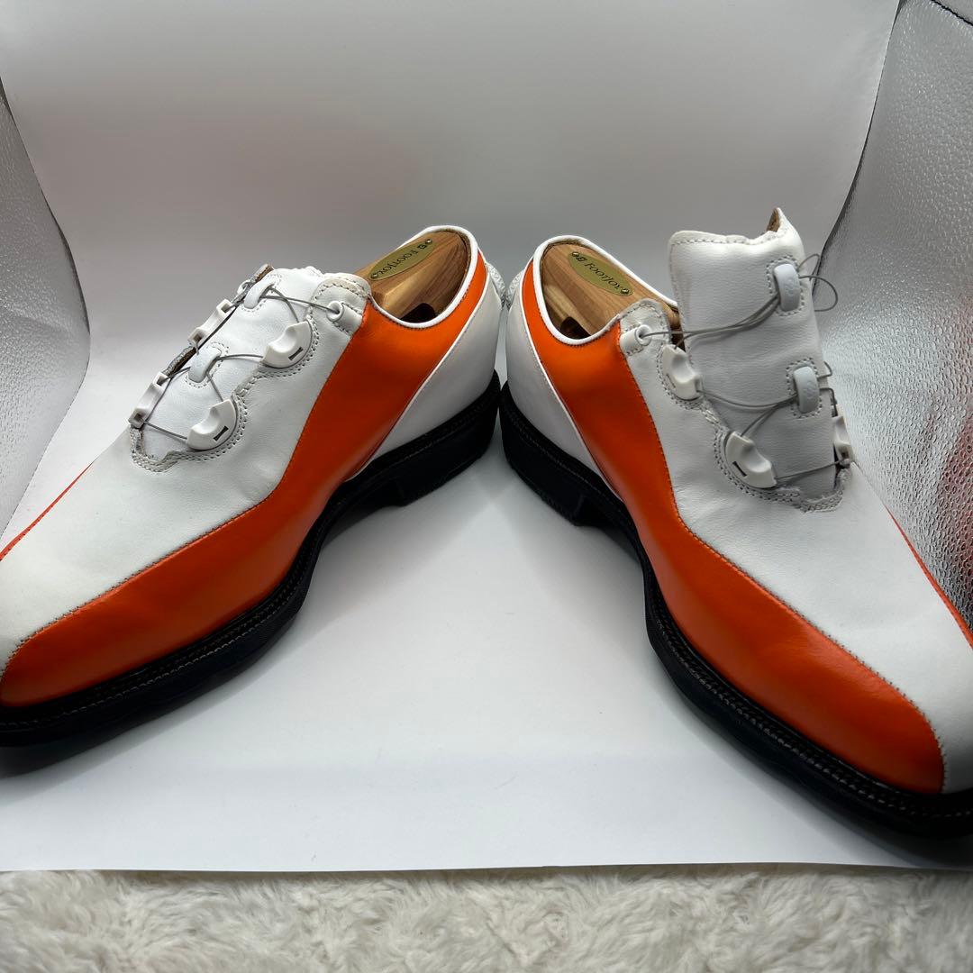 cgyxh878フットジョイ ICON ゴルフシューズ ホワイトオレンジ