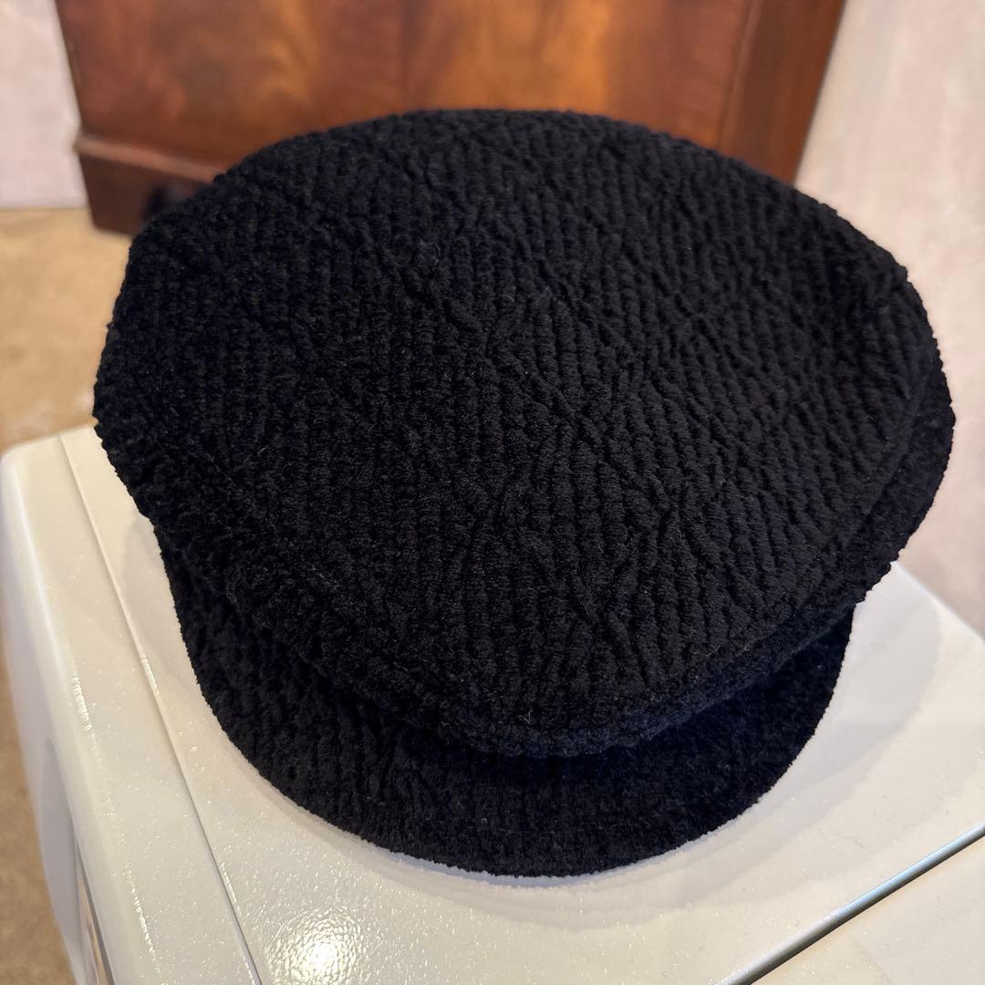 CHANELシャネル帽子キャスケットツイードブラック