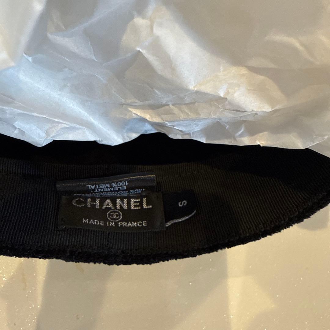 CHANELシャネル帽子キャスケットツイードブラック