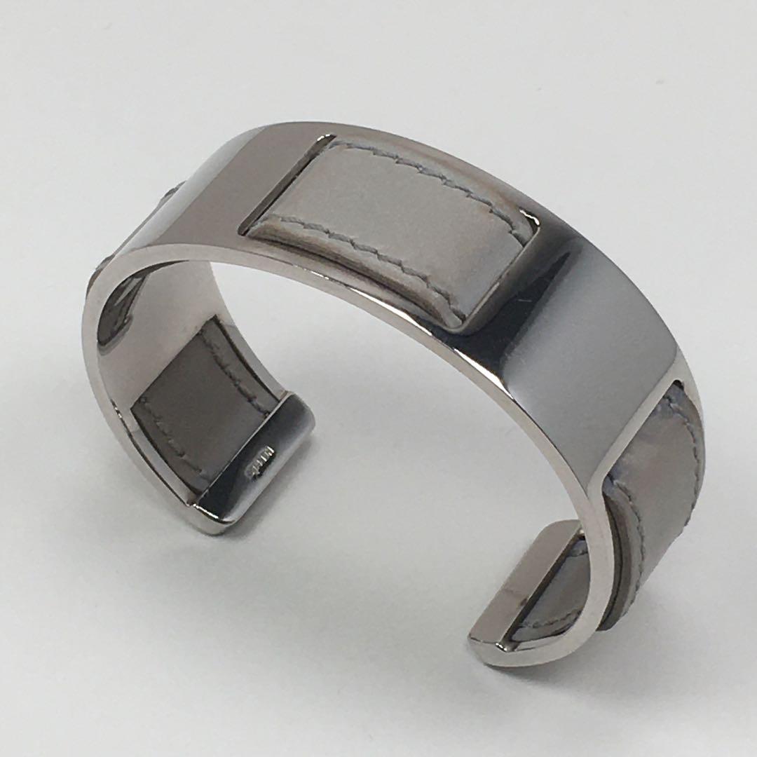 エルメス レア ヴィンテージ バングル レザー & メタル