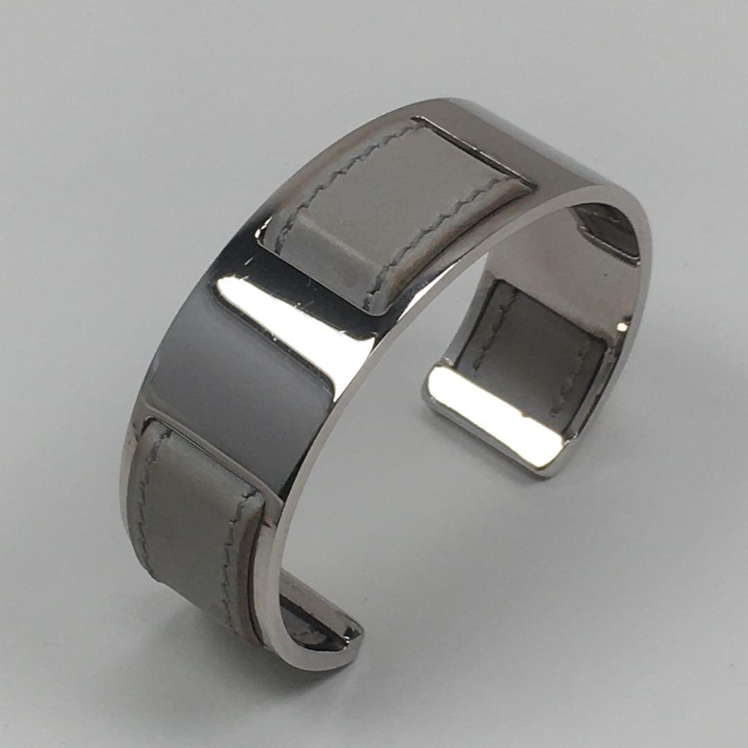 エルメス レア ヴィンテージ バングル レザー & メタル