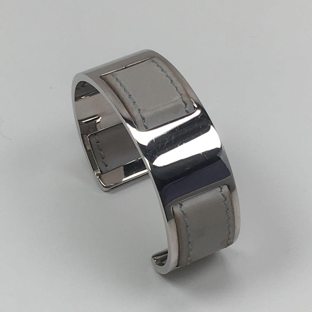 エルメス レア ヴィンテージ バングル レザー & メタル