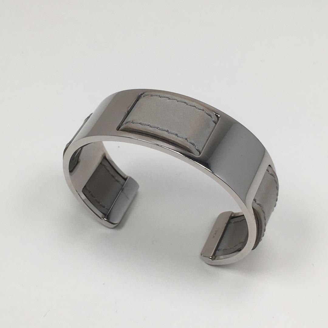 エルメス レア ヴィンテージ バングル レザー & メタル