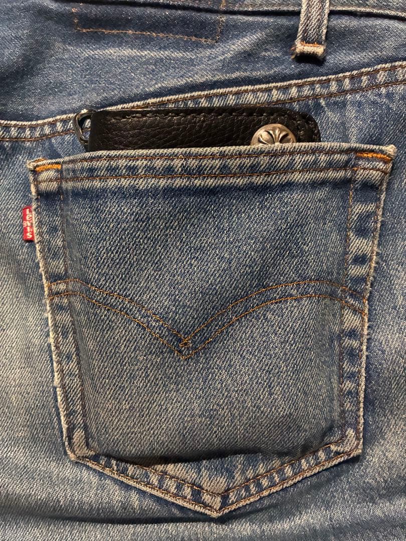 トラッカーウォレット　ミドルサイズ　シルバー925クロスボールコンチョ