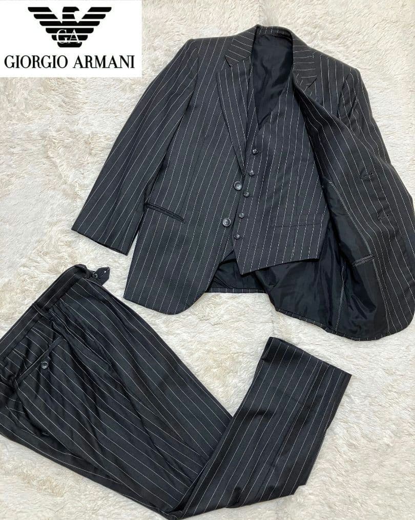 Giorgio Armani　 3ピーススーツ　ストライプ スーツセットアップ