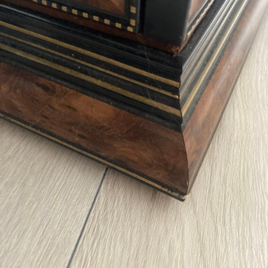 木製ガラスキャビネット 大理石調天板